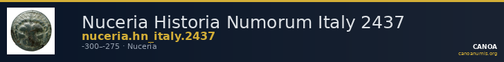 Nuceria Historia Numorum Italy 2437 — CANOA
