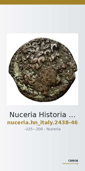 Nuceria Historia Numorum Italy 2438-46 — CANOA