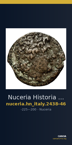 Nuceria Historia Numorum Italy 2438-46 — CANOA