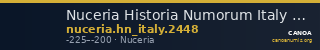 Nuceria Historia Numorum Italy 2448 — CANOA