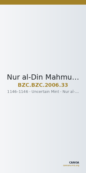 Nur al-Din Mahmud (Zengid) — Fals (Uncertain Mint, 1146) — CANOA