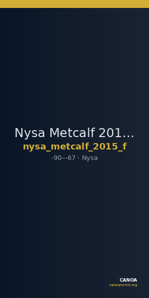 Nysa Metcalf 2015 F — CANOA