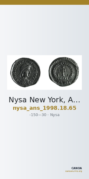 Nysa New York, ANS 1998.18.65 — CANOA