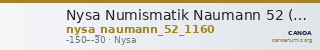 Nysa Numismatik Naumann 52 (2017) 1160 — CANOA