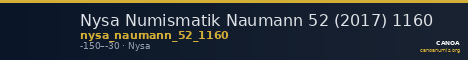Nysa Numismatik Naumann 52 (2017) 1160 — CANOA