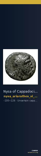 Nysa of Cappadocia Uncertain Cappadocian Royal mint A Mørkholm 1978 1 — CANOA
