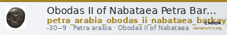 Obodas II of Nabataea Petra Barkay 2019 20-21, 23-4, 27, 29, 36, 40 — CANOA