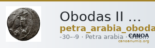 Obodas II of Nabataea Petra Barkay 2019 22, 25, 30, 33, 35 — CANOA