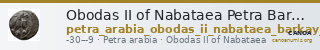 Obodas II of Nabataea Petra Barkay 2019 22, 25, 30, 33, 35 — CANOA