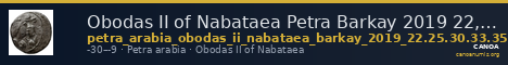 Obodas II of Nabataea Petra Barkay 2019 22, 25, 30, 33, 35 — CANOA
