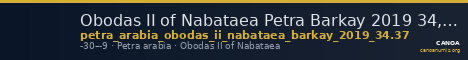 Obodas II of Nabataea Petra Barkay 2019 34, 37 — CANOA