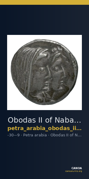 Obodas II of Nabataea Petra Barkay 2019 44-6, 50, 52, 54, 58, 60, 62, 64-6 — CANOA