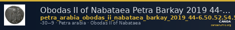 Obodas II of Nabataea Petra Barkay 2019 44-6, 50, 52, 54, 58, 60, 62, 64-6 — CANOA