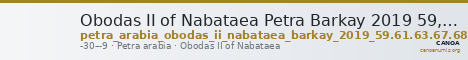 Obodas II of Nabataea Petra Barkay 2019 59, 61, 63, 67, 68 — CANOA