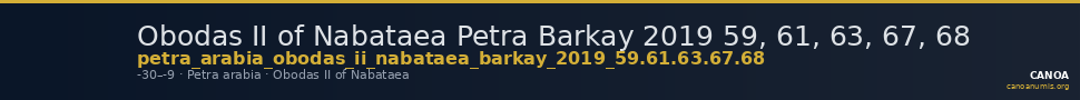 Obodas II of Nabataea Petra Barkay 2019 59, 61, 63, 67, 68 — CANOA