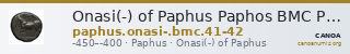 Onasi(-) of Paphus Paphos BMC Paphus 41-42 — CANOA