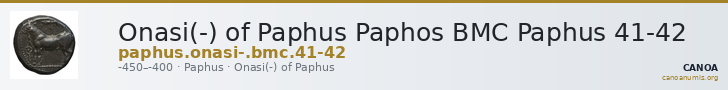 Onasi(-) of Paphus Paphos BMC Paphus 41-42 — CANOA