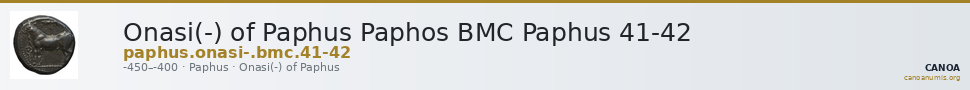 Onasi(-) of Paphus Paphos BMC Paphus 41-42 — CANOA