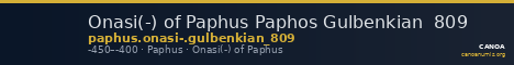 Onasi(-) of Paphus Paphos Gulbenkian  809 — CANOA