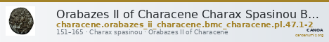 Orabazes II of Characene Charax Spasinou BMC Characene pl. 47, 1-2 — CANOA