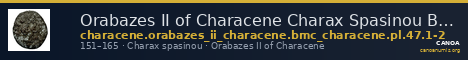 Orabazes II of Characene Charax Spasinou BMC Characene pl. 47, 1-2 — CANOA