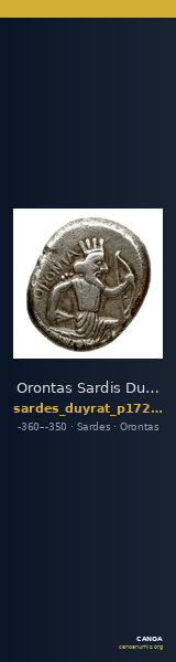 Orontas Sardis Duyrat 2016 p. 172, no. 7 — CANOA