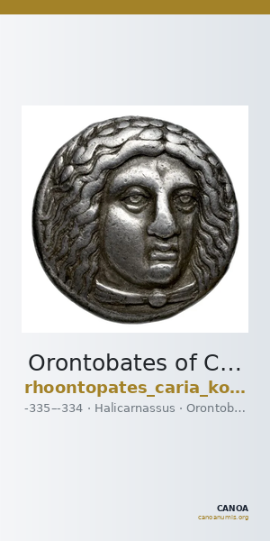 Orontobates of Caria Halicarnassus Konuk 1998 1 — CANOA