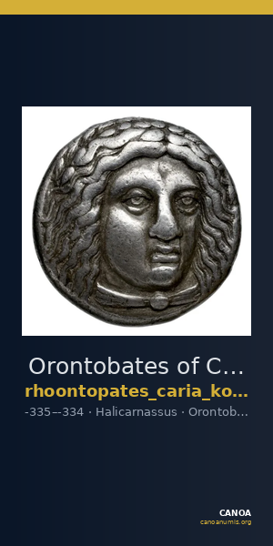 Orontobates of Caria Halicarnassus Konuk 1998 1 — CANOA