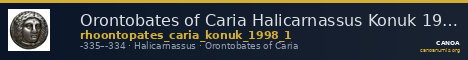 Orontobates of Caria Halicarnassus Konuk 1998 1 — CANOA