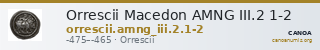 Orrescii Macedon AMNG III.2 1-2 — CANOA
