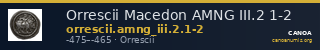 Orrescii Macedon AMNG III.2 1-2 — CANOA