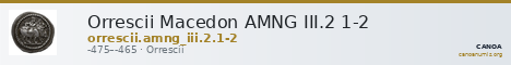 Orrescii Macedon AMNG III.2 1-2 — CANOA