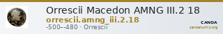 Orrescii Macedon AMNG III.2 18 — CANOA
