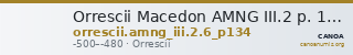 Orrescii Macedon AMNG III.2 p. 134, 6 — CANOA
