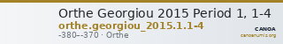 Orthe Georgiou 2015 Period 1, 1-4 — CANOA
