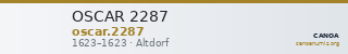 OSCAR 2287 — CANOA