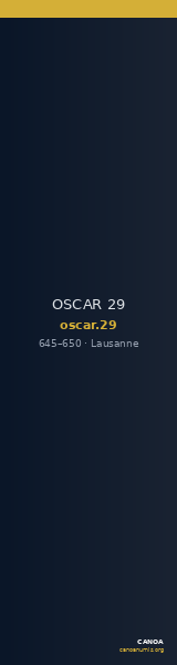 OSCAR 29 — CANOA