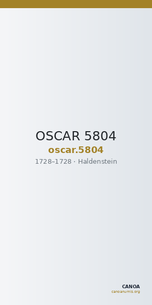 OSCAR 5804 — CANOA