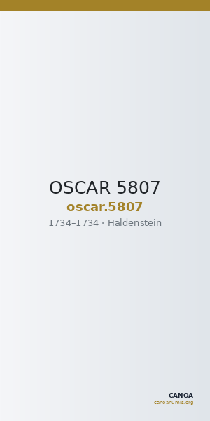 OSCAR 5807 — CANOA