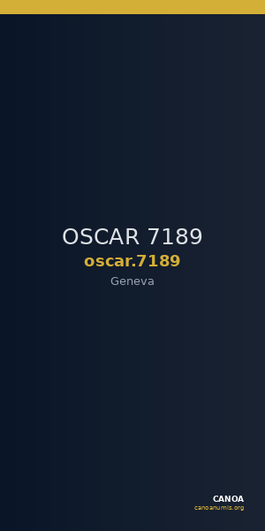 OSCAR 7189 — CANOA