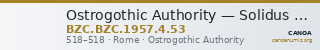 Ostrogothic Authority — Solidus (Rome, 518) — CANOA