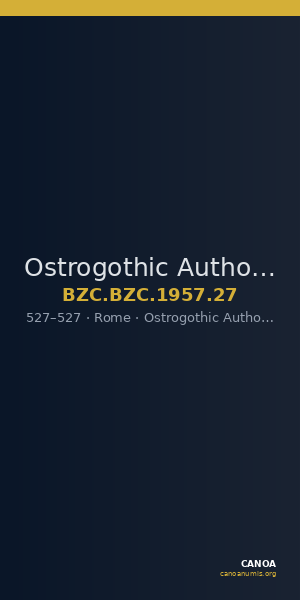 Ostrogothic Authority — Solidus (Rome, 527) — CANOA