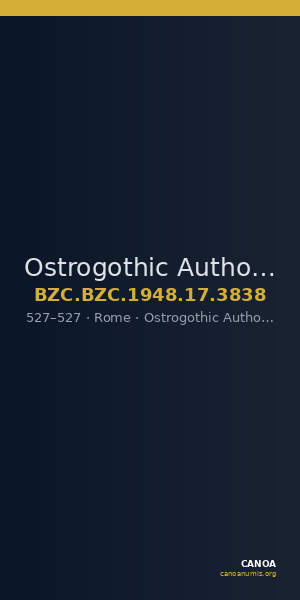 Ostrogothic Authority — Tremissis (Rome, 527) — CANOA