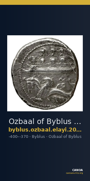 Ozbaal of Byblus Byblus Elayi 2014 IV.2.1 — CANOA