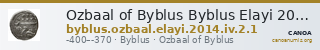 Ozbaal of Byblus Byblus Elayi 2014 IV.2.1 — CANOA