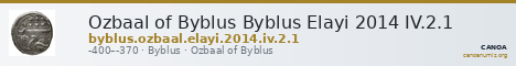 Ozbaal of Byblus Byblus Elayi 2014 IV.2.1 — CANOA