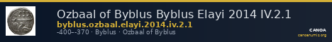 Ozbaal of Byblus Byblus Elayi 2014 IV.2.1 — CANOA