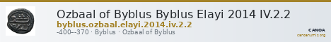 Ozbaal of Byblus Byblus Elayi 2014 IV.2.2 — CANOA