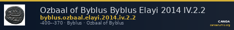 Ozbaal of Byblus Byblus Elayi 2014 IV.2.2 — CANOA
