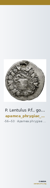 P. Lentulus P.f., governor of Cilicia Apamea in Phrygia Metcalf 2017 III — CANOA